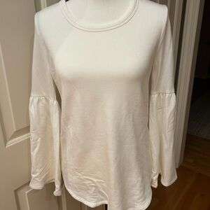 Fifteen Twenty Off White Top w Bell Sleeves Medium
